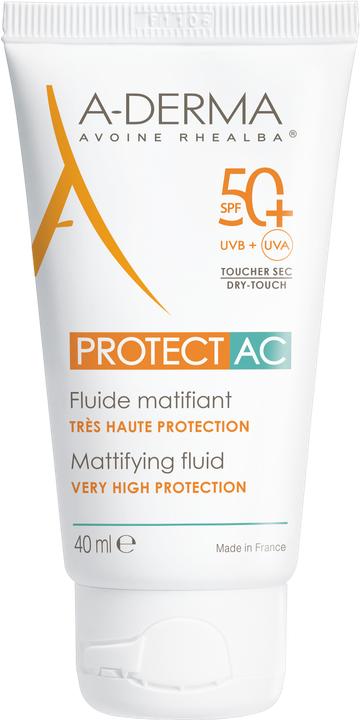 Actual product image A-Derma PROTECT-AC mattifying fluid SPF50+ (Sun cream face, SPF 50+, 40 ml, 67 g)