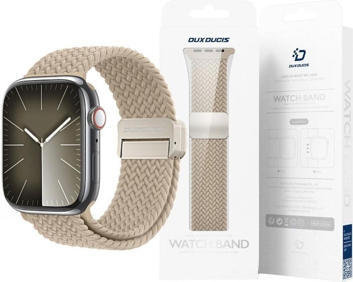 Actual product image Dux Ducis Mixture Pro Strap Apple Watch 38mm/40mm/41mm - Grey (38 mm, 40 mm, 41 mm, Nylon, Apple Watch Series 2, Apple Watch Series 1, Apple Watch Series 3, Apple Watch Series 4, Apple Watch Series 5, Apple Watch Series 6, Apple Watch Series 7, Apple Watch Series 8, Apple Watch Series 9, Apple Watch SE)