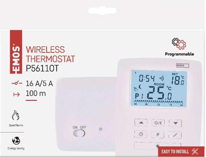 Produktbild Emos OpenTherm Raumthermostat P5611OT, programmierbar, kabellos