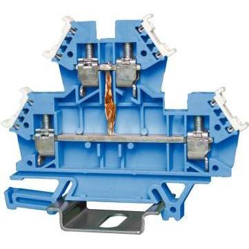 Rs Pro 43551TT Reihenklemme Doppelstock Blau, 1000 V, mit, Elektronikzubehör + Gehäuse, Blau
