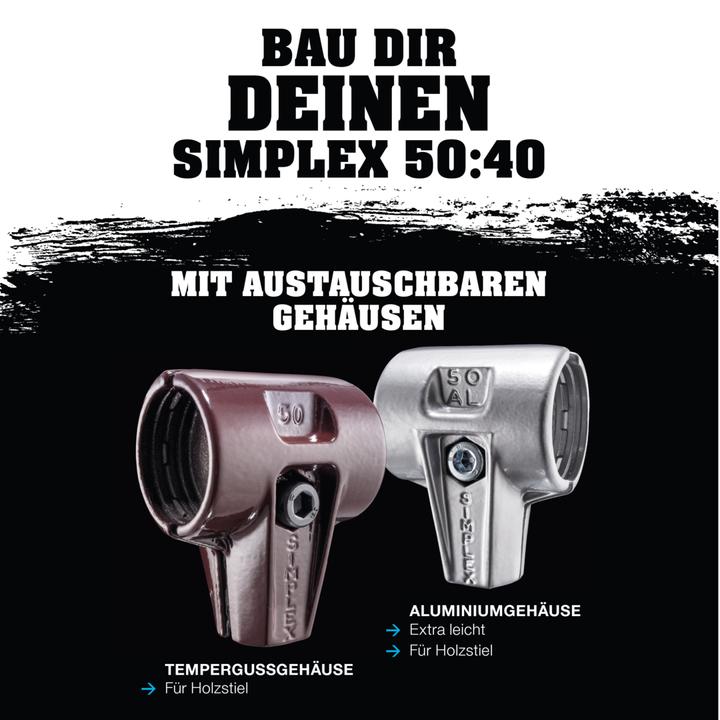 Produktbild Halder Schonhammer 430 50mm TPE-soft/Superplastik AL-Gehäuse Simplex (430 g)