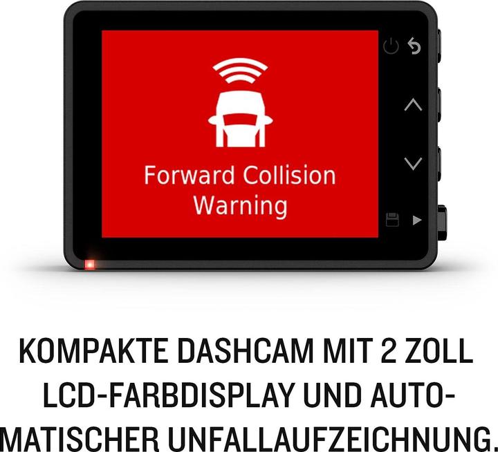 Produktbild Garmin Dash Cam 67W (Bluetooth, Eingebautes Mikrofon, GPS-Empfänger, Eingebaute Anzeige, Akku, Beschleunigungssensor, Eingebautes Display, WQHD)