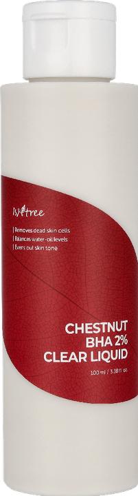 Isntree Chestnut BHA 2% Clear Liquid 100ml 3.38 fl oz Dual Care for Pores with BHA and Chestnut Shell (Face toner, 100 ml)