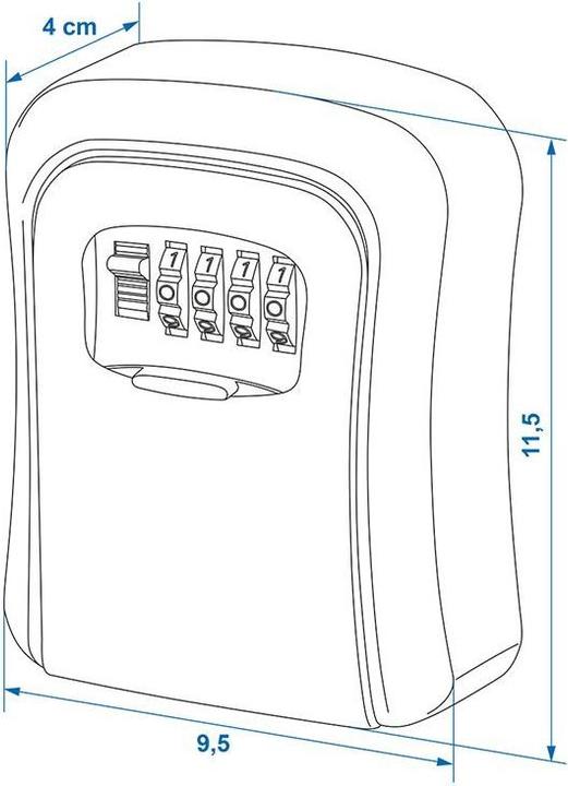 Actual product image ProPlus Key safe with number combination