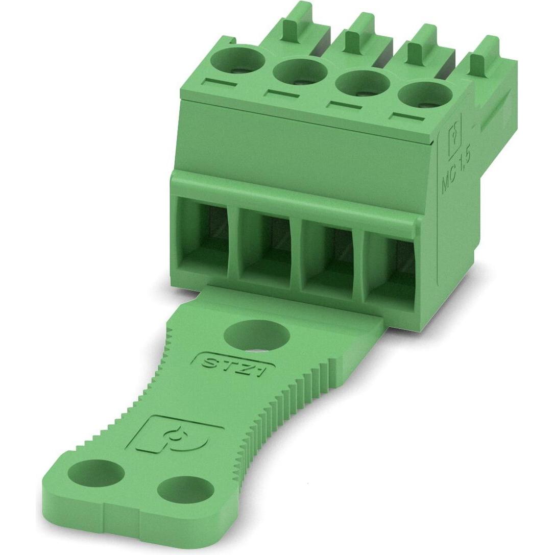 Phoenix Contact PCB Connector 1767500, Cavo + Spina elettrica, Verde
