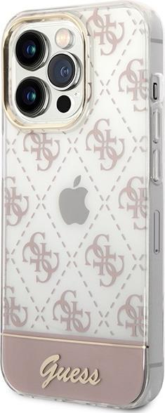 Produktbild Guess GUHCP14LHG4MHP iPhone 14 Pro 6,1" różowy/pink hardcase 4G Pattern Script (Apple iPhone 14 Pro)