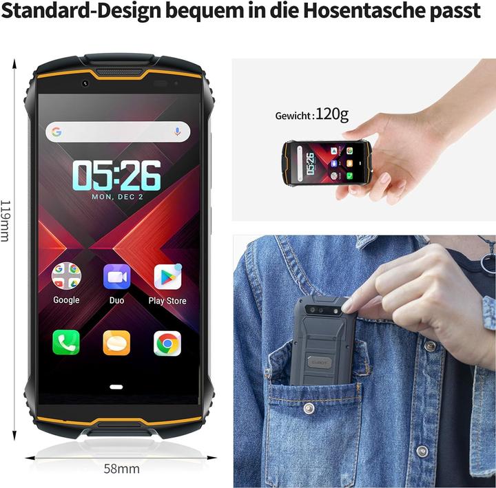 Produktbild Cubot Kingkong Mini 2 (32 GB, Black, Rot, 4", Dual SIM, 4G)