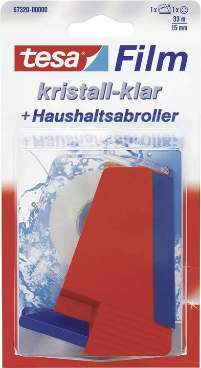tesa tesafilm Haushaltsabroller, inkl. 1 Rolle tesafilm kritall-klar (15 mm)