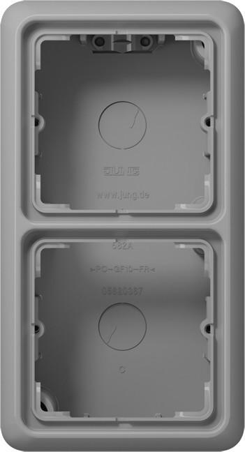 Actual product image JUNG Surface-mounted housing 2f Kst gr CD / CD 500 Surface-mounted CD582AGR