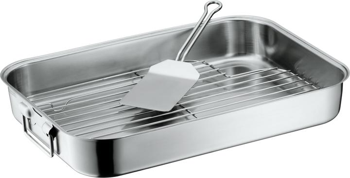 Produktbild WMF Bräter Bratreine rechteckig, 40 x 28cm Auflaufform Ofenform Edelstahl (Bräter + Schmortopf)