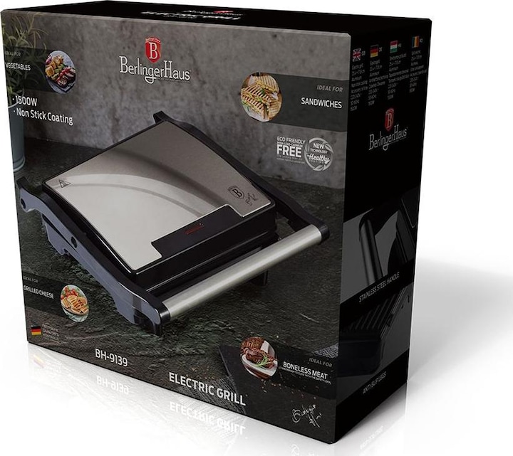 Productafbeelding BerlingerHaus Elektrische Grill Zwart Royal Collection