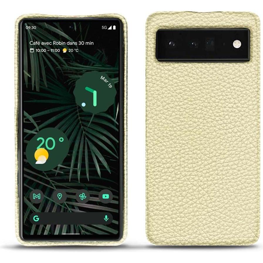 Noreve Lederschutzhülle (Google Pixel 6 Pro), Smartphone Hülle, Weiss