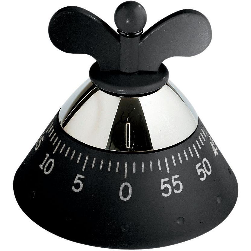 Alessi Kitchen Timer, Küchenwecker, Schwarz