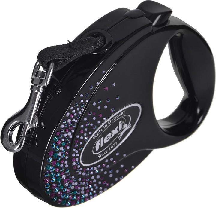 Produktbild Flexi Glam Splash Mystic with Swarovski crystals M - Hund Rückziehbare Leine - 5 m - Schwarz (M, Hund, Allgemein)