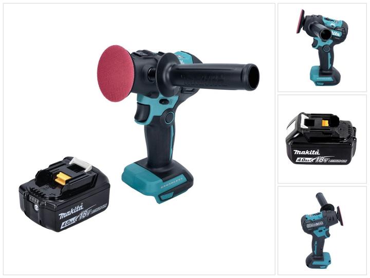 Produktbild Makita DPV 300 M1 Akku Schleifer Polierer 18 V 50 / 80 mm Brushless + 1x Akku 4,0 Ah - ohne Ladegerä (Exzenterschleifer)