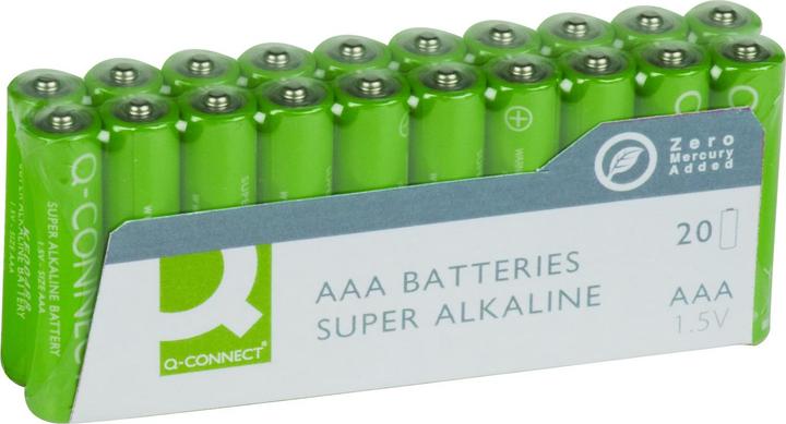 Actual product image Q-Connect Alkaline batteries (20 pcs., AAA, 1080 mAh)
