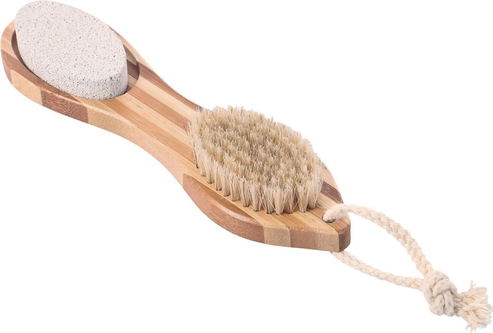 Immagine prodotto spirella Spazzola per piedi in bambù - 4 in 1 BEIGE - SPAZZOLA CORPO