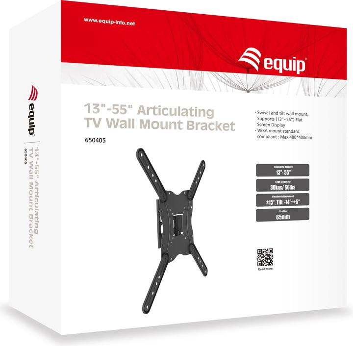 Actual product image equip Pro - clamp for flat screen (tiltable) (Wall, 30 kg, 13" - 55")