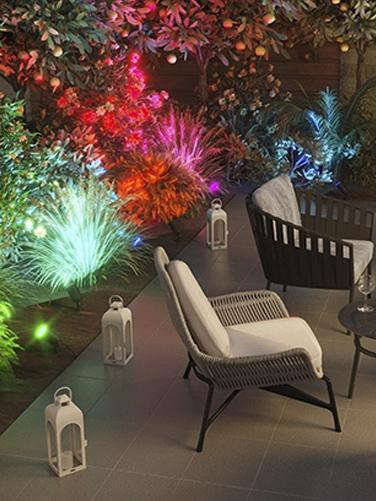 Actual product image Hama WLAN garden light incl. ground spike, waterproof, coloured, dimmable (450 lm, IP65)