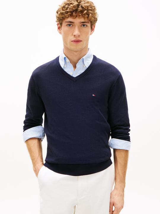 Actual product image Tommy Hilfiger Essential Cotton V Neck (S)