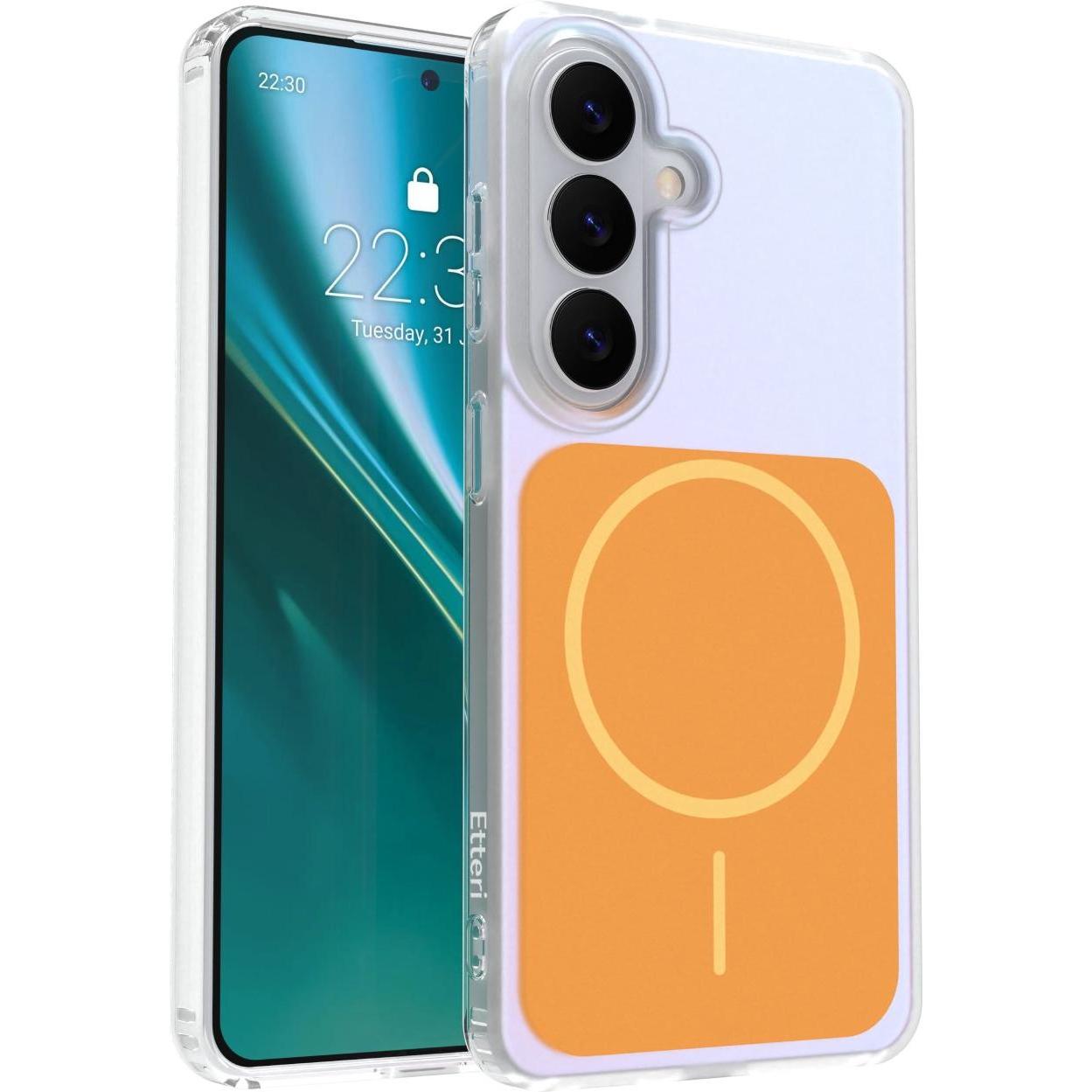 Etteri Hidden Pearl case for Samsung S26 orange (Samsung Galaxy S26), Cover smartphone, Arancia