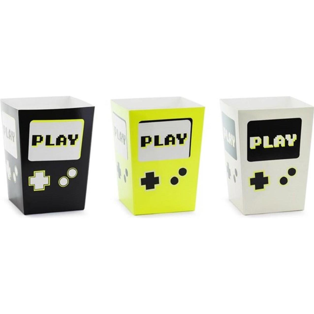 Partydeco, Einweggeschirr, PopCorn-Box - Play (6 Stück) (6 x)