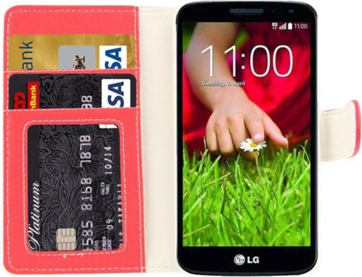 Produktbild König Design Schutzhülle Handyhülle Tasche für LG G2 mini quer Rot (LG G2 Mini)