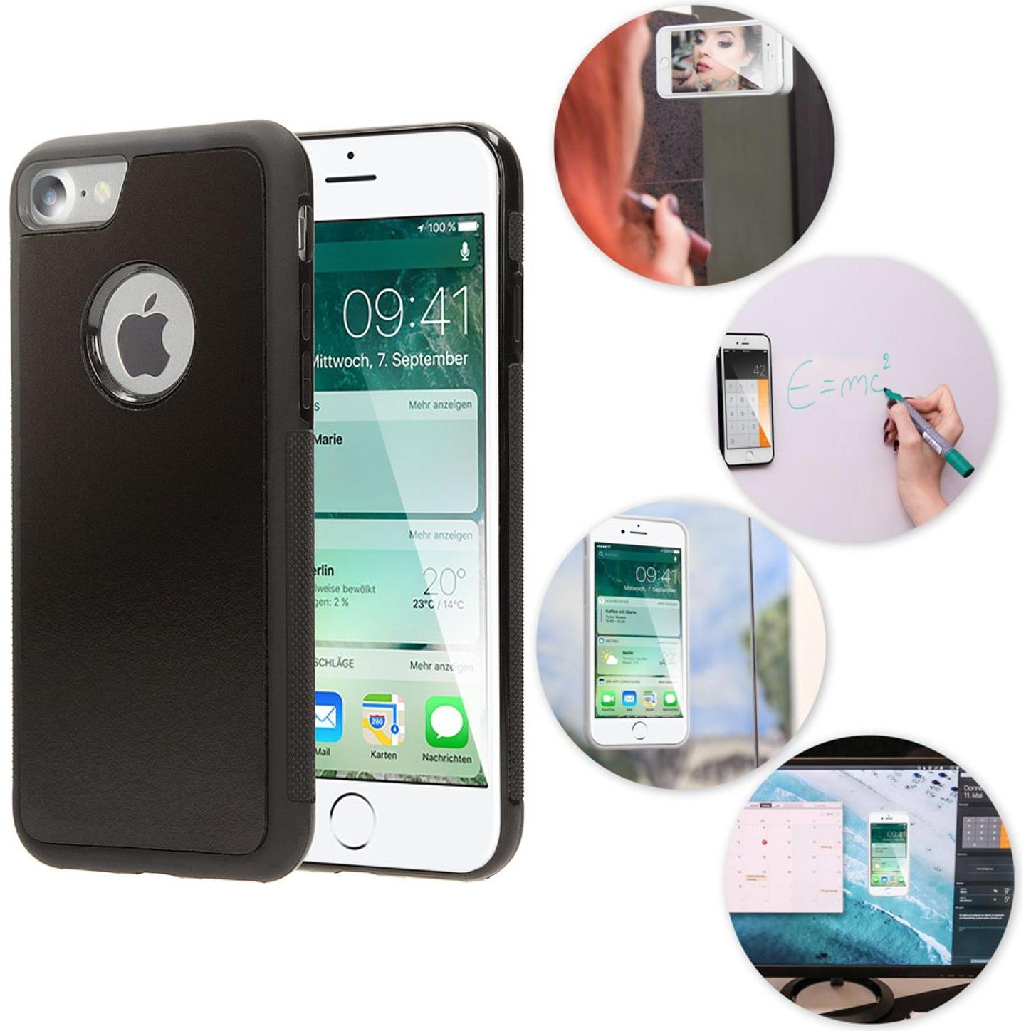 Nalia Handyhülle (Apple iPhone 7), Smartphone Hülle, Schwarz