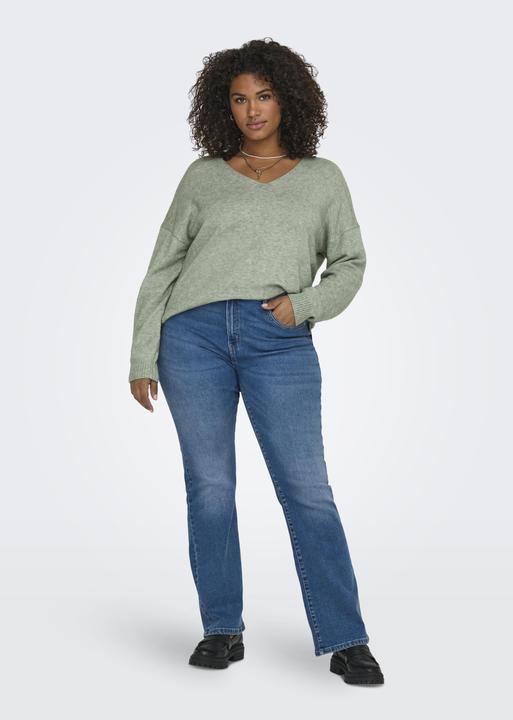 Produktbild Only Curvy V-Ausschnitt Strickpullover Strickpullover (M)