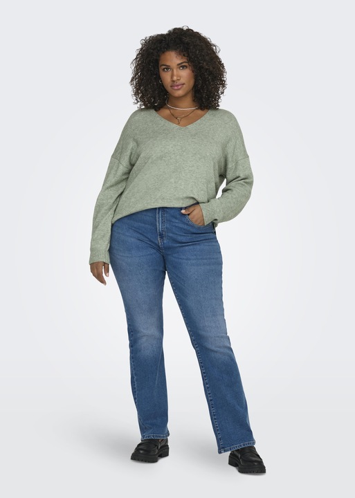 Immagine prodotto Only Maglia curvy con scollo a V Maglia a maglia Maglia a maglia (M)