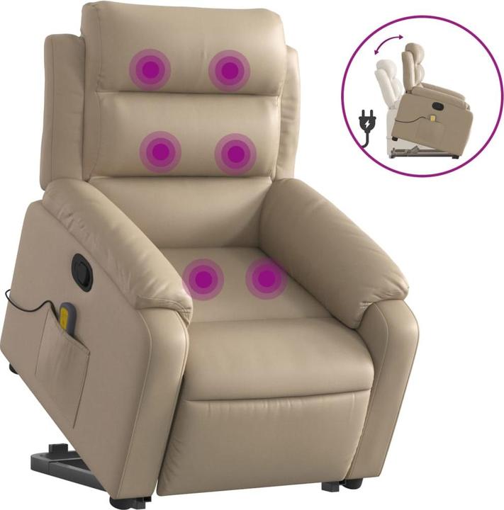Image du produit VidaXL Fauteuil de massage avec fonction releveur Fauteuil de relaxation en similicuir