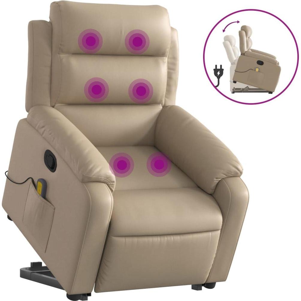 Thumbnail - VidaXL, Massageliege + Massagesessel, Massagesessel mit Aufstehhilfe Fernsehsessel Relaxsessel Kunstleder