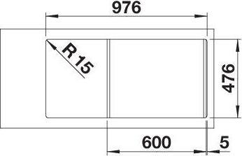 Image du produit Blanco Lantos II 6 S-IF (Evier encastré, 100 cm, 50 cm)