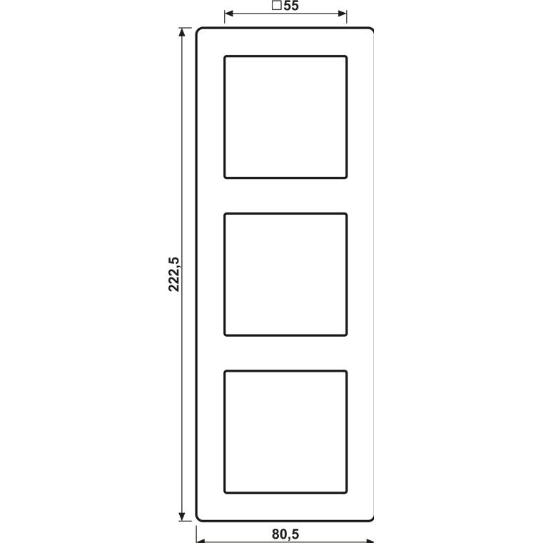 Thumbnail - JUNG, Zubehör Schalterprogramm, Einbaurahmen 3f ws glz AS / AS 500 Kst AS583BF