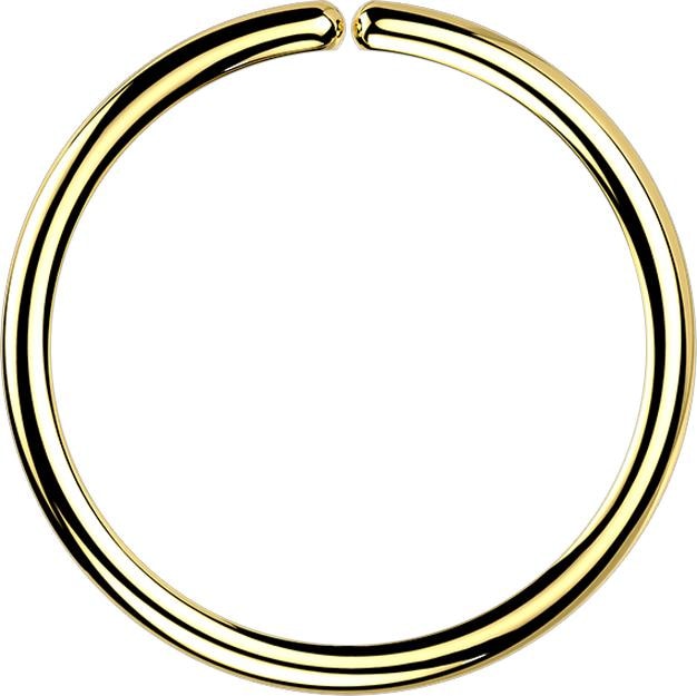 Actual product image Star Piercing Micro Piercing Ring gold plated with titanium coating (without brass, Surgical steel 316L)