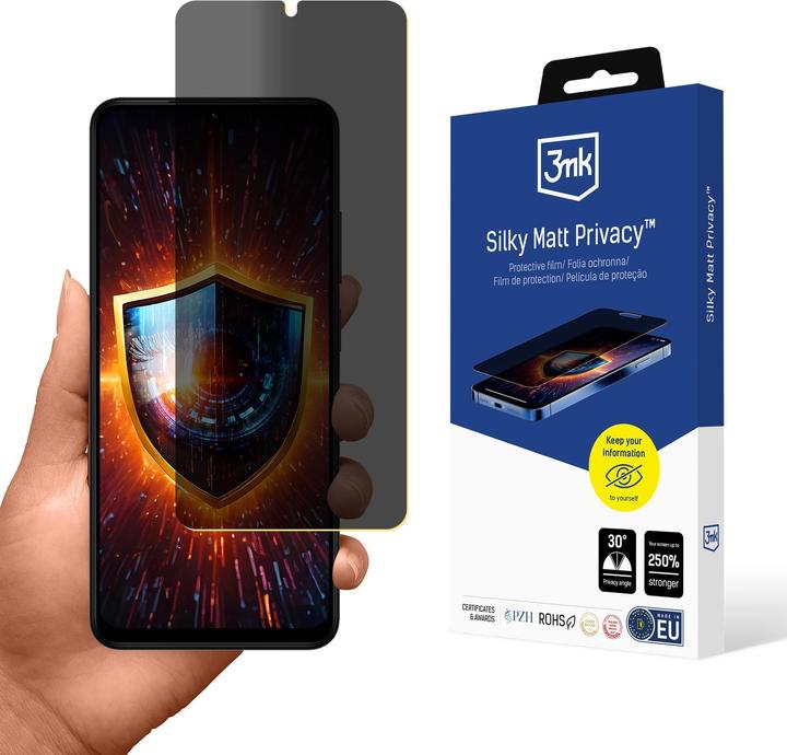Actual product image 3MK Privacy Screen Protector Silky Matt Privacy for Xiaomi Redmi A5 4G (1 pcs., Xiaomi Redmi A5 4G)