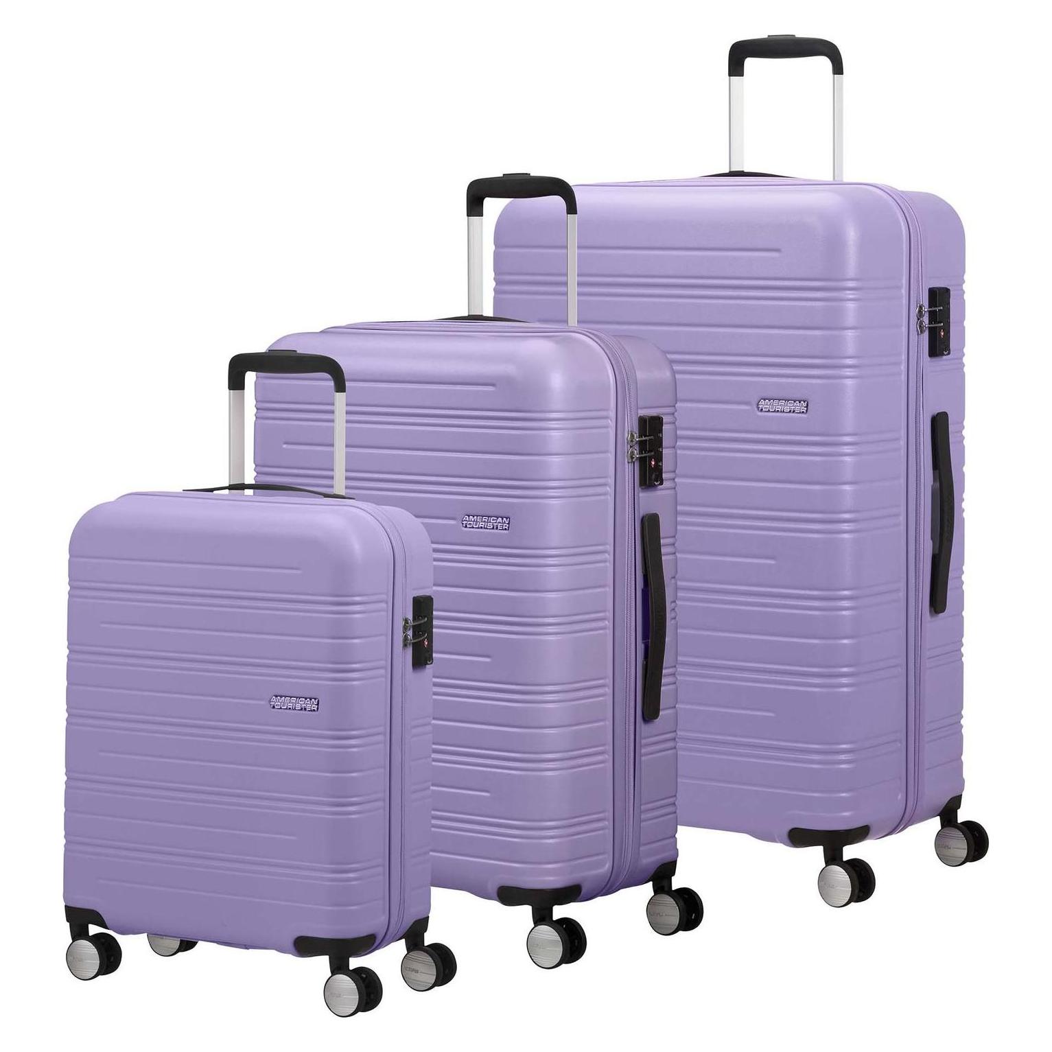 American Tourister, Koffer, High Turn 4 Rollen Kofferset 3-teilig, Violett