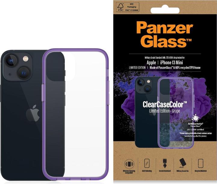 Actual product image PanzerGlass Clear Case Grape (Apple iPhone 13 mini)