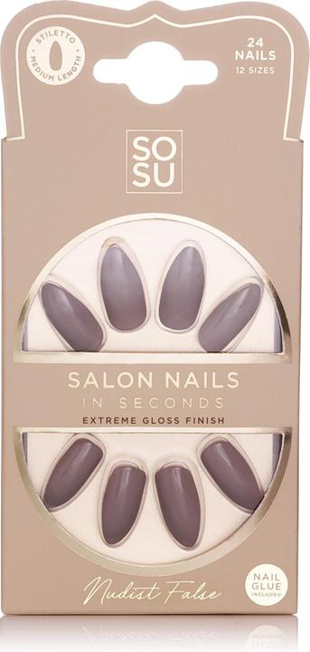 Sosu Cosmetics - Artificial nails Nudist (Salon Nails) 24 pcs (Kunstnägel)