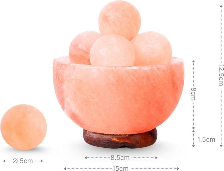 Produktbild Hermex Himalya-Salzlampe Salzkristalllampe Kristallsalzleuchte Dekotischlampe (E14)