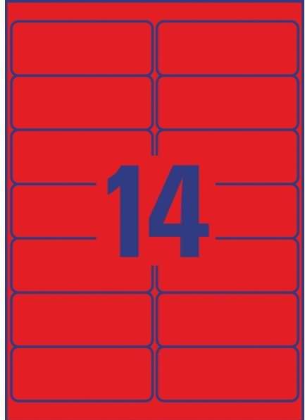 Actual product image Avery Neon labels