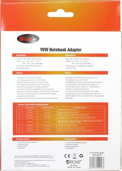 Actual product image Intertech Inter-Tech SinanPower UB-90HB (90 W)