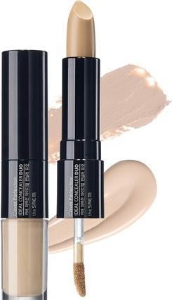 Actual product image The Saem Cover Perfection Ideal Concealer Duo 1.0 Clear Beige (1.0 Clear Beige)