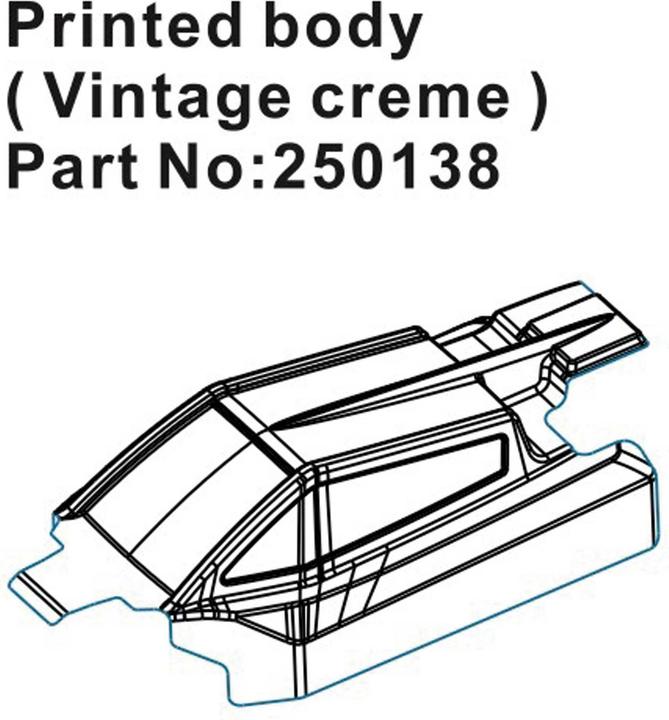 Immagine prodotto Hobby Plus RC Speck-B Printed Lexan Body - vintage creme