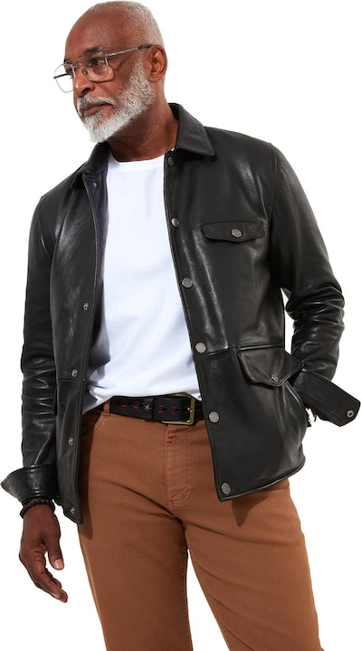 Produktbild Joe Browns Classic Leather Jacket with Vintage Check Lining (S)