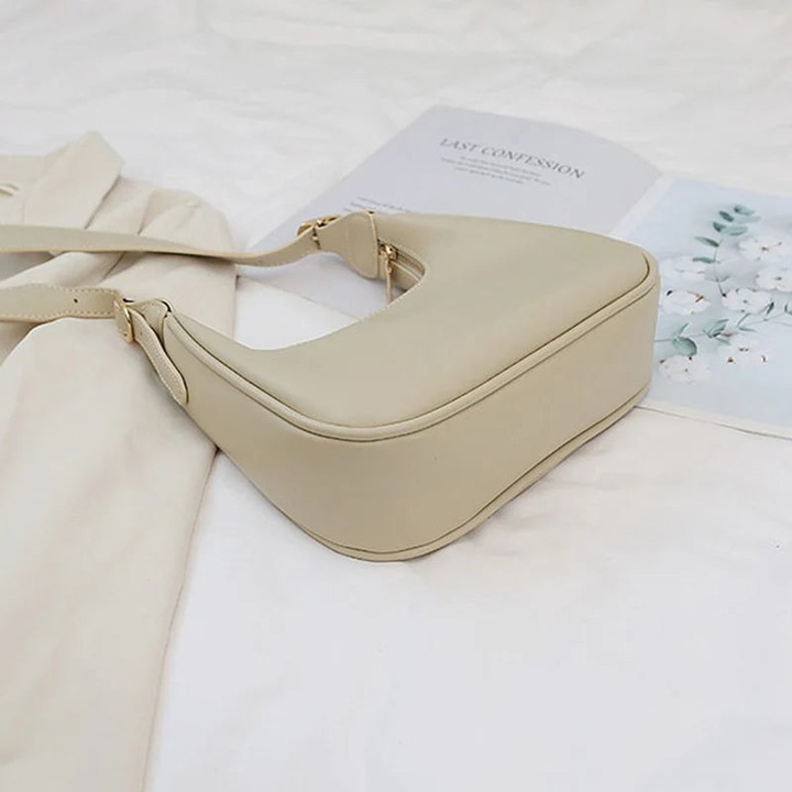 Produktbild Only-Bags.Store Vintage Unterarm Umhängetaschen Einfacher Stil Tasche Geldbörse Solid Farbe PU Leder Achselhöhle