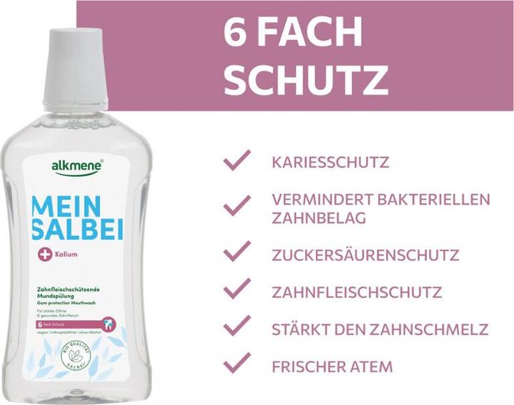 Image du produit Alkmene MEIN SALBEI, Zahnfleischschützende Mundspülung (500 ml, Bains de bouche)