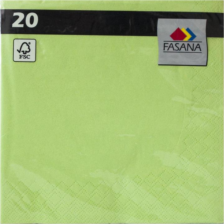 Immagine prodotto Fasana Tovaglioli di carta Uni 33 cm x 33 cm, 20 pezzi, verde chiaro (20 x, 33 x 33 cm)