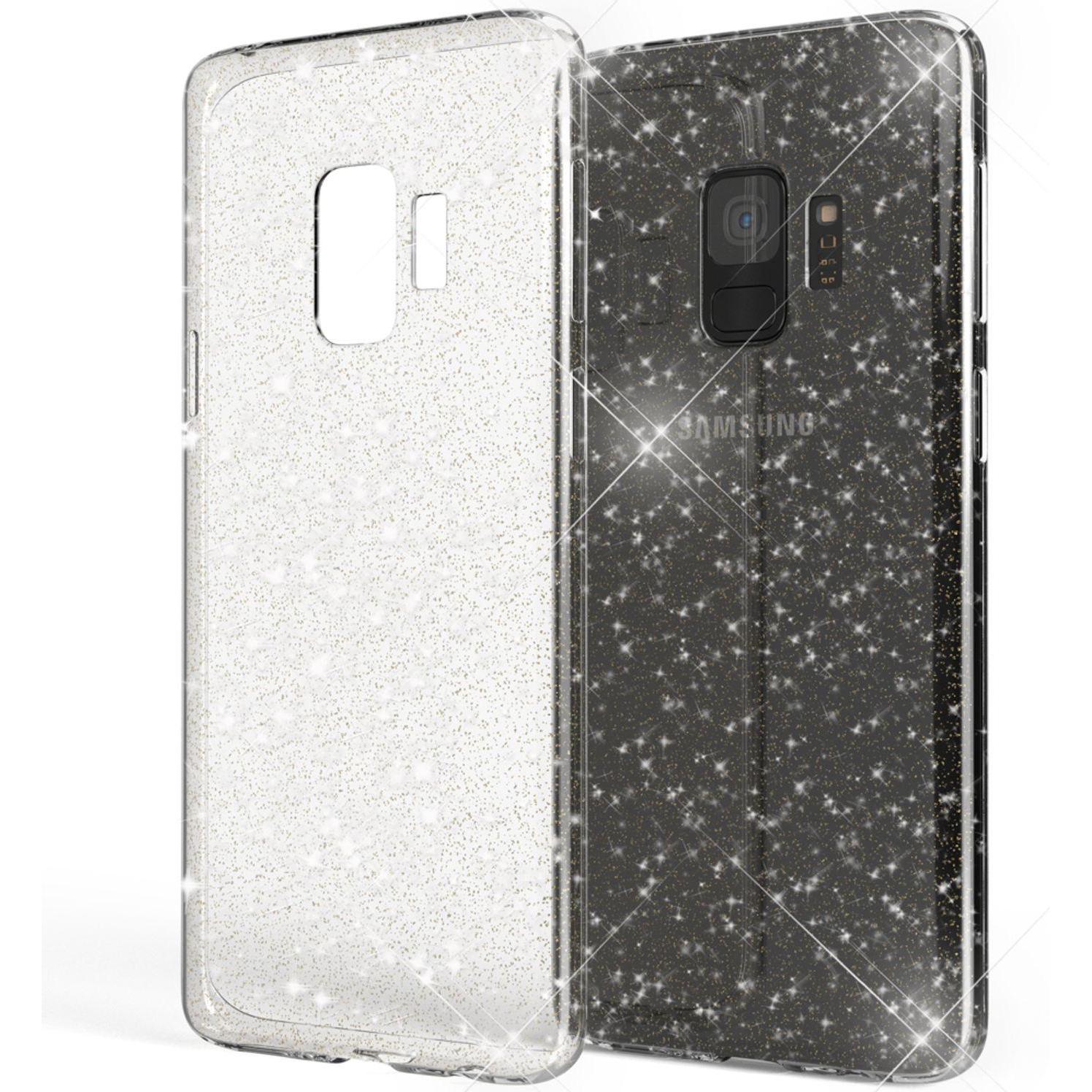 Nalia Glitter Handyhülle (Samsung Galaxy S9+), Smartphone Hülle, Transparent