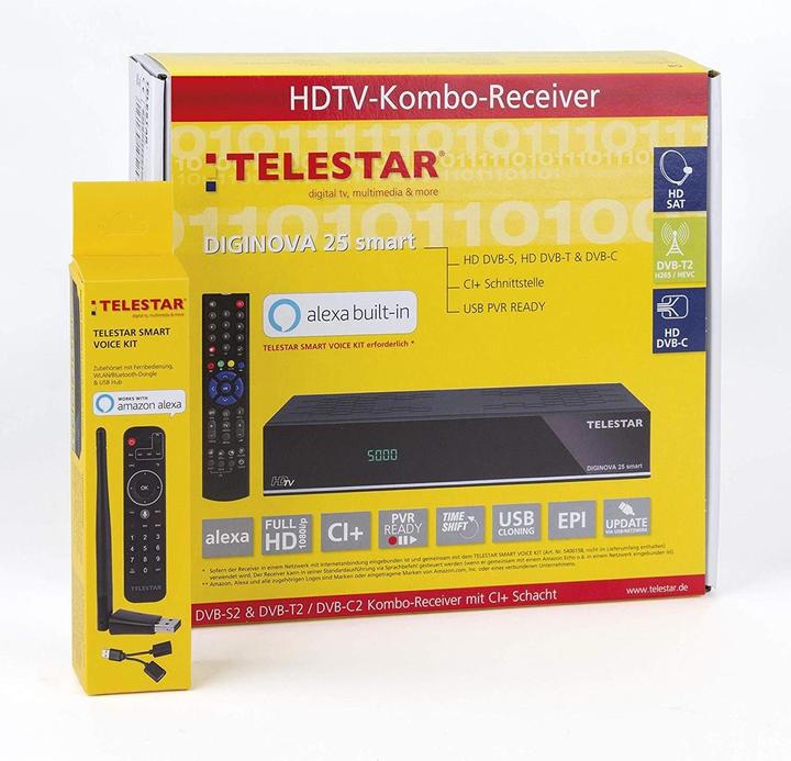 Produktbild Telestar Diginova 25 smart inkl. Smart Voice Kit (DVB-S2, DVB-T2, DVB-C, DVB-S, CI+-Schacht)